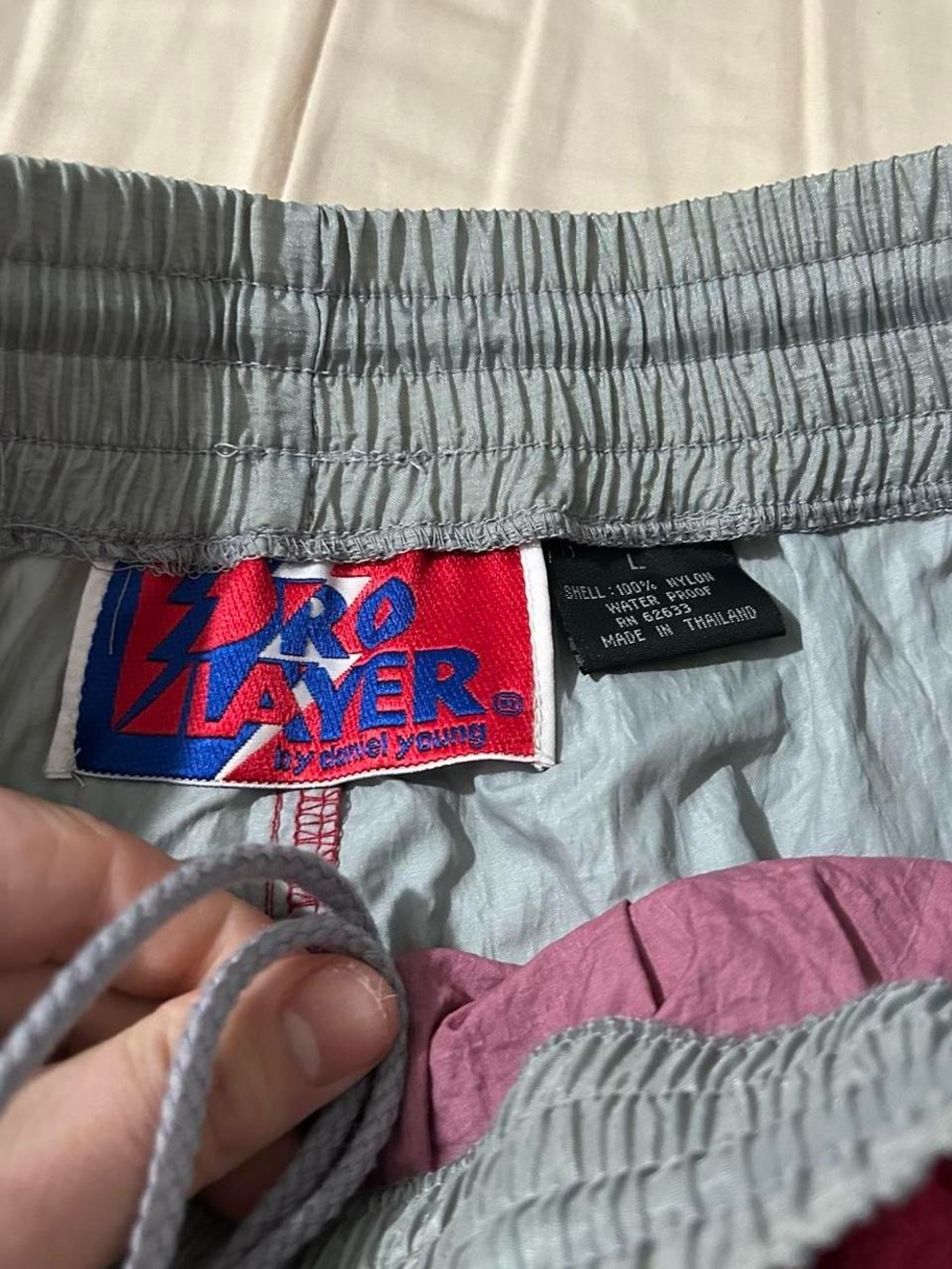 Vintage 90s Pro Player Alabama Crimson Tide Baggy Nylon Track Pants Large - Picture 3 of 7